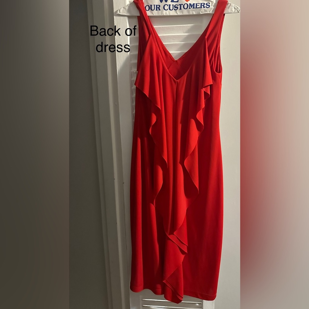Bailey 44 red sleeveless Jersey Dress. THE BACK THOUGH!